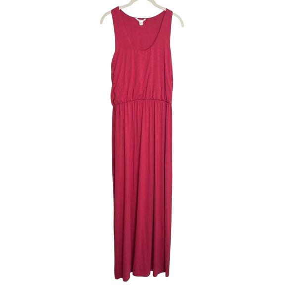 Caslon Womens Maxi Dress Size Medium Pink Sleeveless Blouson Bodice - Picture 1 of 6